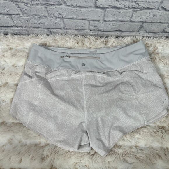 Athleta Run With It 3" Short Grey Snake Reptile Print Size XL - Picture 5 of 6